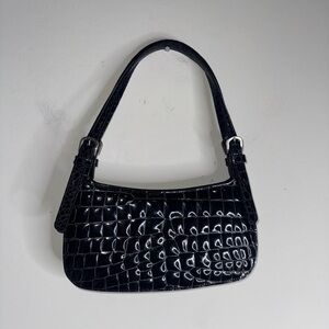 Y2k Moschino Women’s Small Black Quilted Shoulder Purse